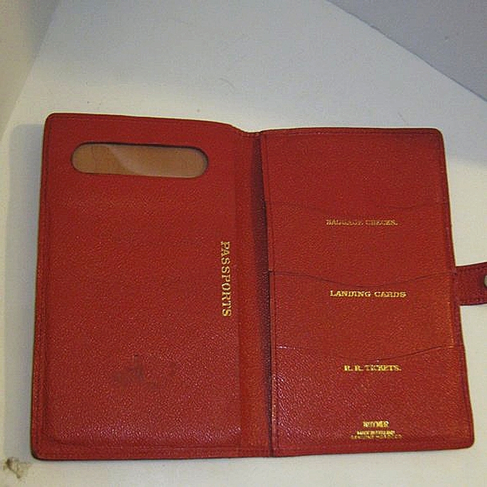 Vintage Noymer Red Leather Travel Wallet